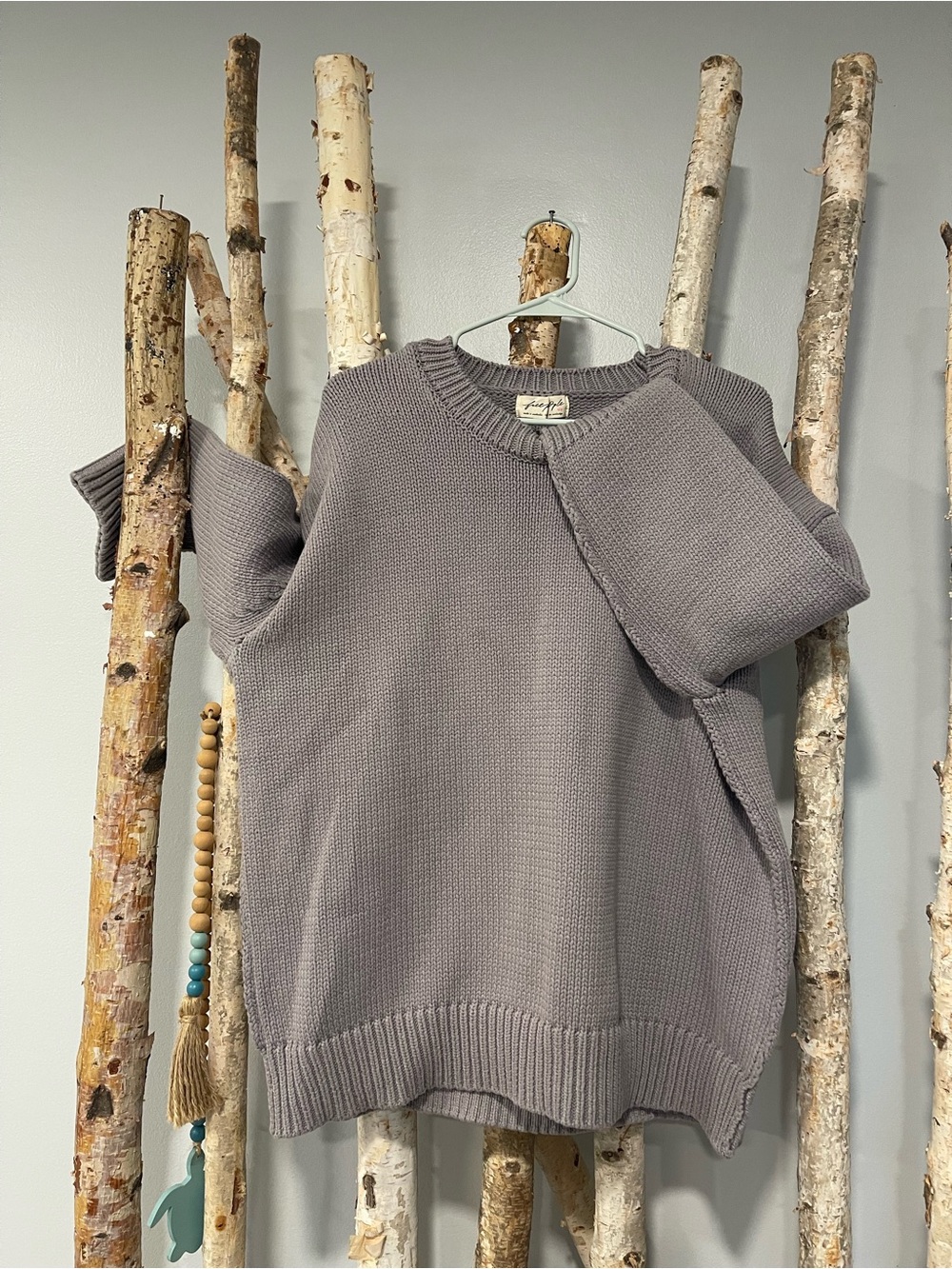 Free People Gray Crewneck Sweater